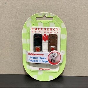 CVS 2 Watch Strap Emergency Medical ID Tags